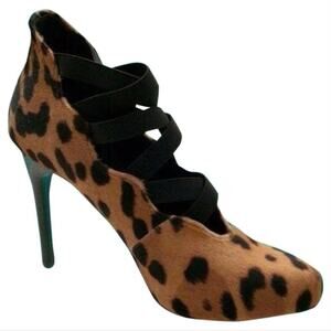 Donald Pliner Exotic Animal Print Hair Calf Leather Pumps Shoes Bootie $395 NWT